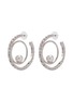 Main View - Click To Enlarge - JOOMI LIM - 'Saturn Stunner' Swarovski crystal pearl double hoop earrings