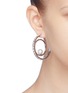 Figure View - Click To Enlarge - JOOMI LIM - 'Saturn Stunner' Swarovski crystal pearl double hoop earrings
