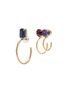 Main View - Click To Enlarge - JOOMI LIM - 'Gem Fatale' Swarovski crystal mismatched hoop earrings