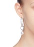 Figure View - Click To Enlarge - JOOMI LIM - 'Not Your Basic' Swarovski pearl mismatched medium hoop earrings