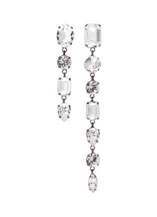 Main View - Click To Enlarge - JOOMI LIM - Swarovski crystal mismatched linear drop clip earrings