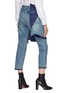 Back View - Click To Enlarge - SACAI - Buckled pleated wrap overlay cropped jeans