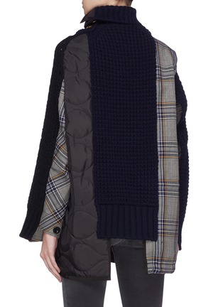 Back View - Click To Enlarge - SACAI - Panelled staggered turtleneck jacket