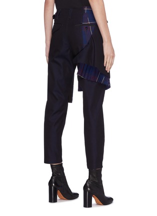 Back View - Click To Enlarge - SACAI - Pleated apron overlay twill pants