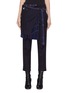 Main View - Click To Enlarge - SACAI - Pleated apron overlay twill pants