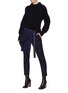 Figure View - Click To Enlarge - SACAI - Pleated apron overlay twill pants