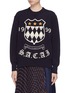 Main View - Click To Enlarge - SACAI - Logo crest embroidered zip outseam sweatshirt