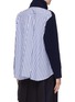 Back View - Click To Enlarge - SACAI - Stripe shirt panel turtleneck wool sweater