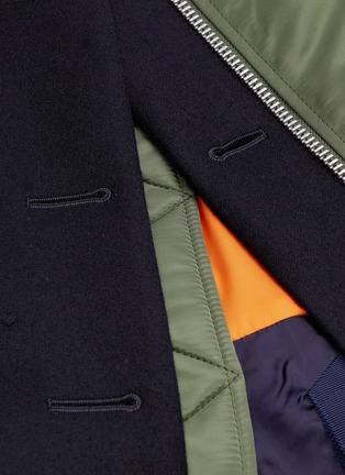  - SACAI - Wool melton blazer panel bomber jacket