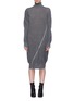 Main View - Click To Enlarge - SACAI - Slant zip knit turtleneck dress
