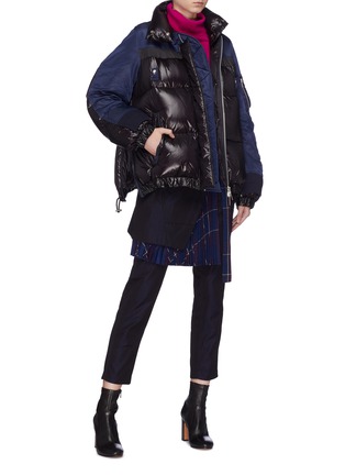 Figure View - Click To Enlarge - SACAI - Bomber panel down puffer jacket