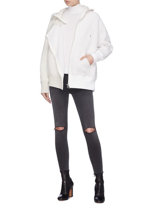 Figure View - Click To Enlarge - SACAI - Panelled hoodie