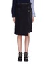 Main View - Click To Enlarge - SACAI - Quilted panel layered mock wrap skirt