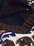  - SACAI - Graphic intarsia knit detachable zip front hooded jacket