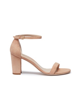 Main View - Click To Enlarge - STUART WEITZMAN - 'Nearly Nude' ankle strap suede sandals