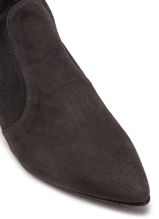 Detail View - Click To Enlarge - STUART WEITZMAN - 'Thighland' stretch suede thigh high boots