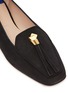 Detail View - Click To Enlarge - STUART WEITZMAN - 'Slipknot' suede loafers