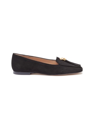 Main View - Click To Enlarge - STUART WEITZMAN - 'Slipknot' suede loafers