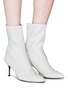 Figure View - Click To Enlarge - STUART WEITZMAN - 'Cling' stretch leather ankle boots