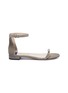 Main View - Click To Enlarge - STUART WEITZMAN - 'Cylinder' embellished ankle strap suede sandals
