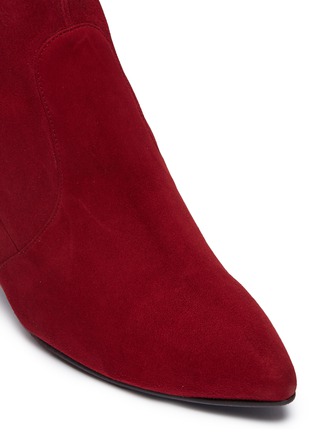 Detail View - Click To Enlarge - STUART WEITZMAN - 'Cling' stretch suede ankle boots