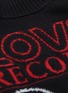  - AALTO - 'Love Records' slogan graphic intarsia zip shoulder sweater