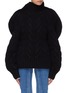 Main View - Click To Enlarge - AALTO - Oversized wool cable knit turtleneck sweater