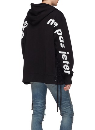 Back View - Click To Enlarge - FAITH CONNEXION - 'Recycle' graphic slogan print zip hoodie