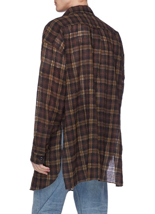 Back View - Click To Enlarge - FAITH CONNEXION - Tartan plaid wool blend shirt jacket