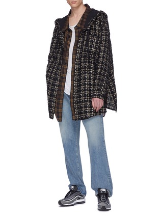 Figure View - Click To Enlarge - FAITH CONNEXION - Tartan plaid wool blend shirt jacket