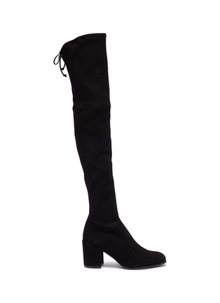 Main View - Click To Enlarge - STUART WEITZMAN - 'Tieland' stretch suede thigh high boots