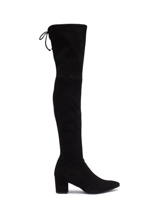 Main View - Click To Enlarge - STUART WEITZMAN - 'Thighland' stretch suede thigh high boots