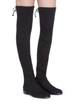 Lowland' stretch suede thigh high boots 