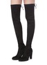 Figure View - Click To Enlarge - STUART WEITZMAN - 'Highland' stretch suede thigh high boots