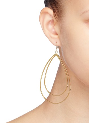 Figure View - Click To Enlarge - KENNETH JAY LANE - Teardrop hoop earrings