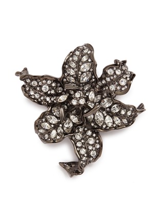 Main View - Click To Enlarge - KENNETH JAY LANE - Glass crystal floral brooch