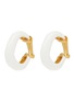 Main View - Click To Enlarge - KENNETH JAY LANE - Enamel hoop clip earrings