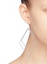 Figure View - Click To Enlarge - KENNETH JAY LANE - Diamond shaped hoop drop earrings