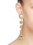 Figure View - Click To Enlarge - KENNETH JAY LANE - Glass pearl ball link drop clip earrings