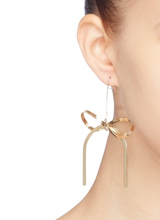 Figure View - Click To Enlarge - KENNETH JAY LANE - Ribbon drop earrings