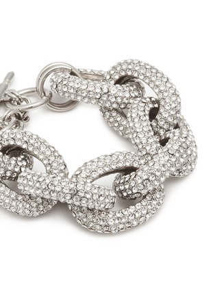 Detail View - Click To Enlarge - KENNETH JAY LANE - Glass crystal interlocking link chain bracelet