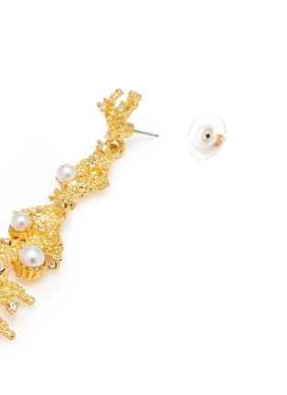 Detail View - Click To Enlarge - KENNETH JAY LANE - Glass crystal pearl branch drop earrings
