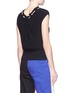 Back View - Click To Enlarge - CALVIN KLEIN 205W39NYC - Gathered rope neck knit top