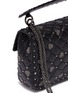 Detail View - Click To Enlarge - VALENTINO GARAVANI - Valentino Garavani 'Rockstud Spike' heart beaded medium quilted leather crossbody bag