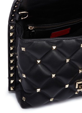 Detail View - Click To Enlarge - VALENTINO GARAVANI - Valentino Garavani 'Candystud' quilted leather satchel bag