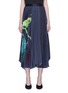 Main View - Click To Enlarge - PATRICIA IGLESIAS - Floral print asymmetric pleated satin skirt