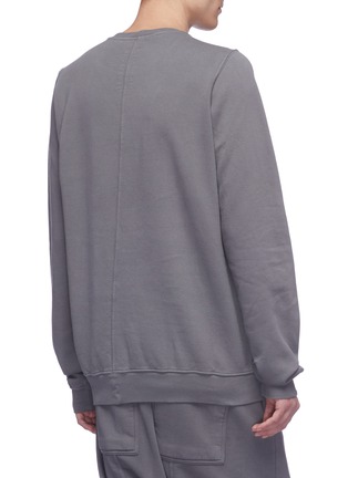 Back View - Click To Enlarge - RICK OWENS DRKSHDW - Graphic patch sweatshirt