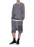 Figure View - Click To Enlarge - RICK OWENS DRKSHDW - Graphic patch drop crotch sweat shorts