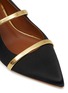 Detail View - Click To Enlarge - MALONE SOULIERS - 'Maureen' mirror strap satin skimmer flats