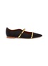 Main View - Click To Enlarge - MALONE SOULIERS - 'Maureen' mirror strap satin skimmer flats